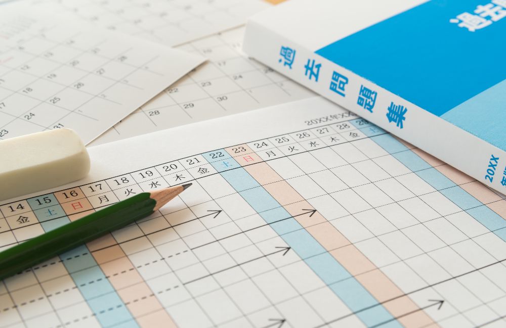 過去の問題集 スケジュール表